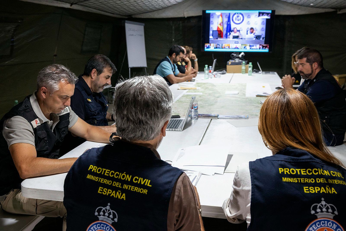 Pleno del Consejo Nacional de Protección Civil presidido por el ministro del Interior, Fernando Grande-Marlaska